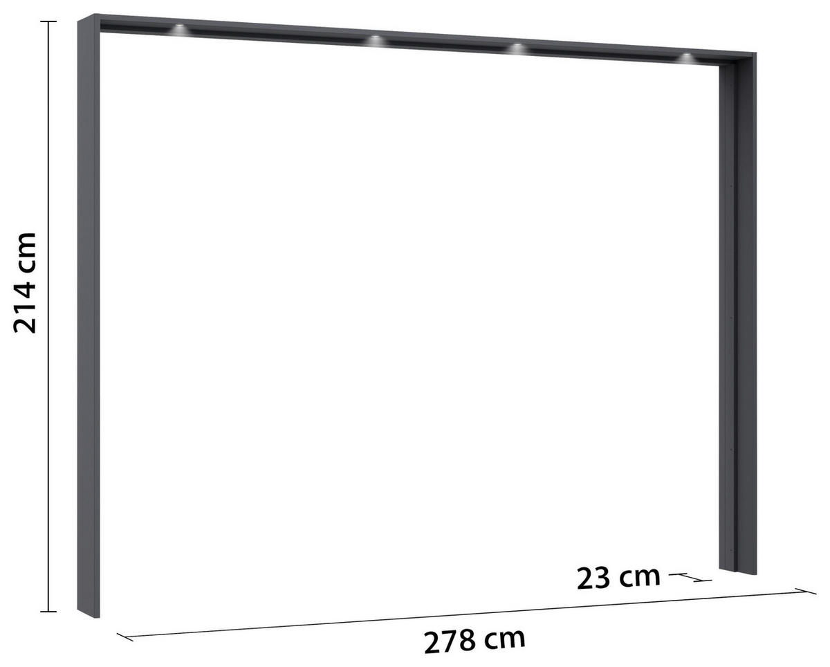 Passepartoutrahmen Kulmbach grau B/H/T: ca. 278x213x64 cm Kulmbach - grau (278,00/213,00/64,00cm)