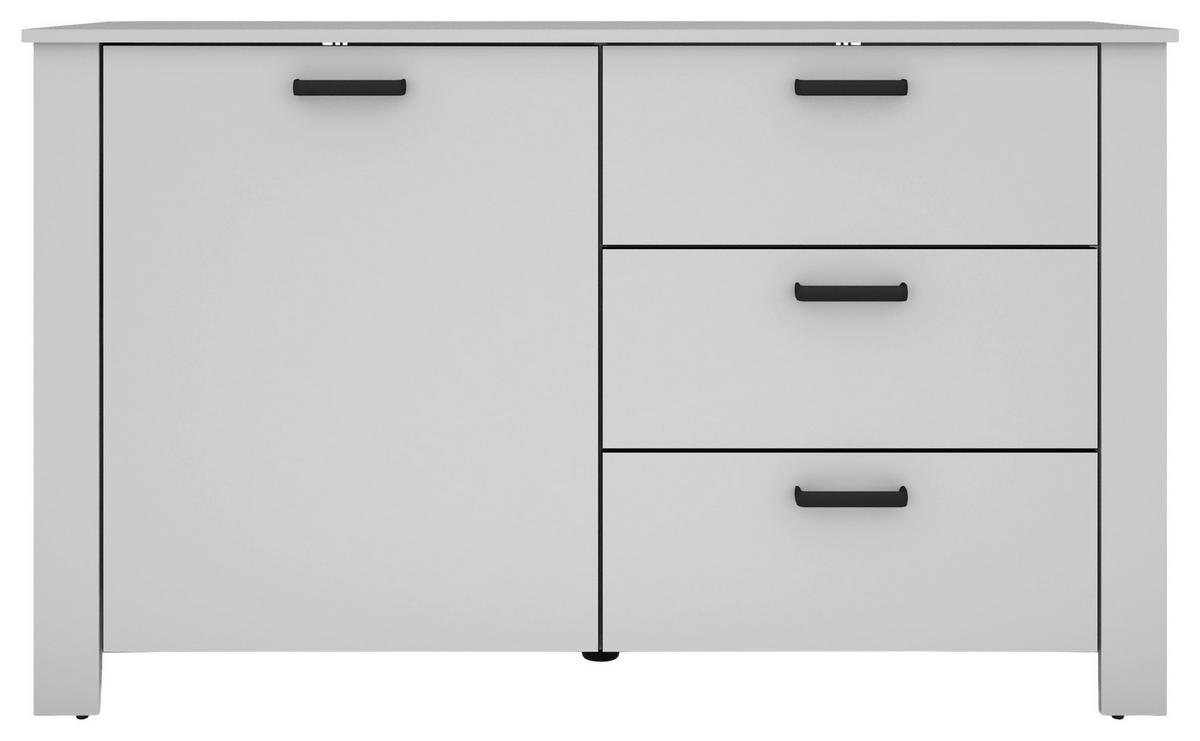 Sideboard FARO weiß schwarz B/H/T: ca. 140x84x40 cm FARO - weiß/schwarz (140,00/84,00/40,00cm) - byLIVING