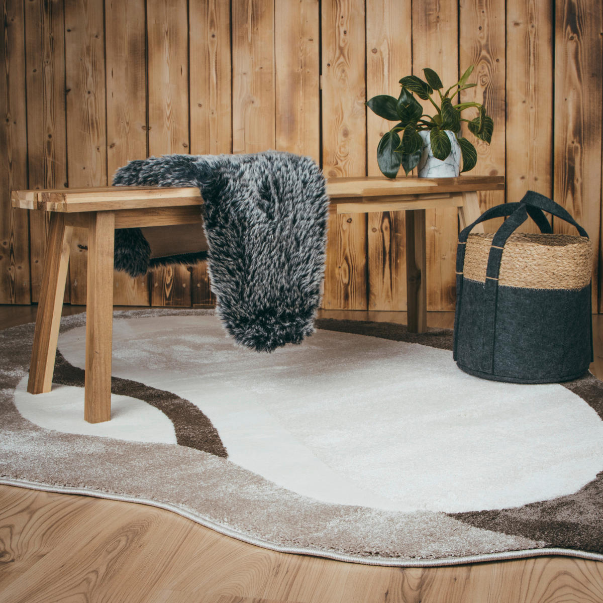 Obsession Teppich My Frost taupe B/L: ca. 160x230 cm My Frost - taupe (160,00/230,00cm) - Obsession