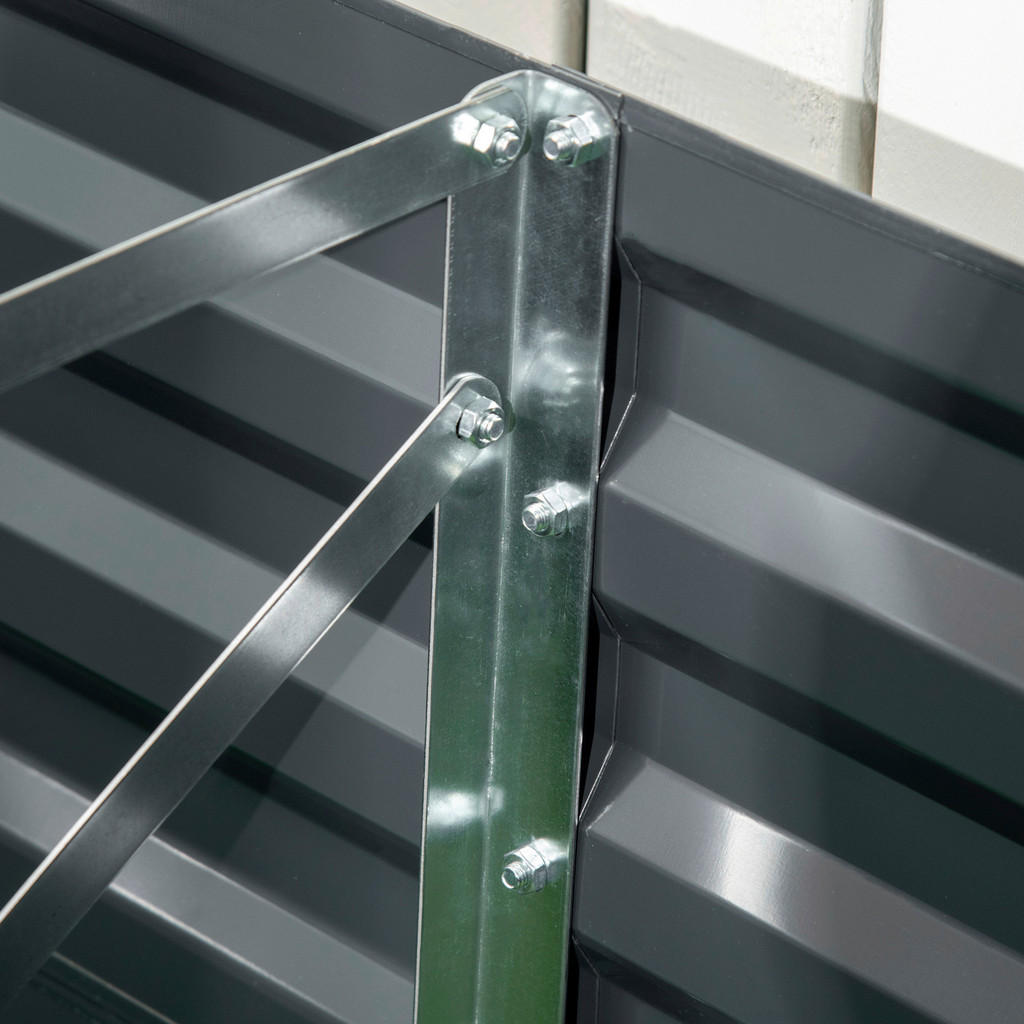 Thumbnail - Outsunny Hochbeet dunkelgrau B/H/L: ca. 90x59x120 cm