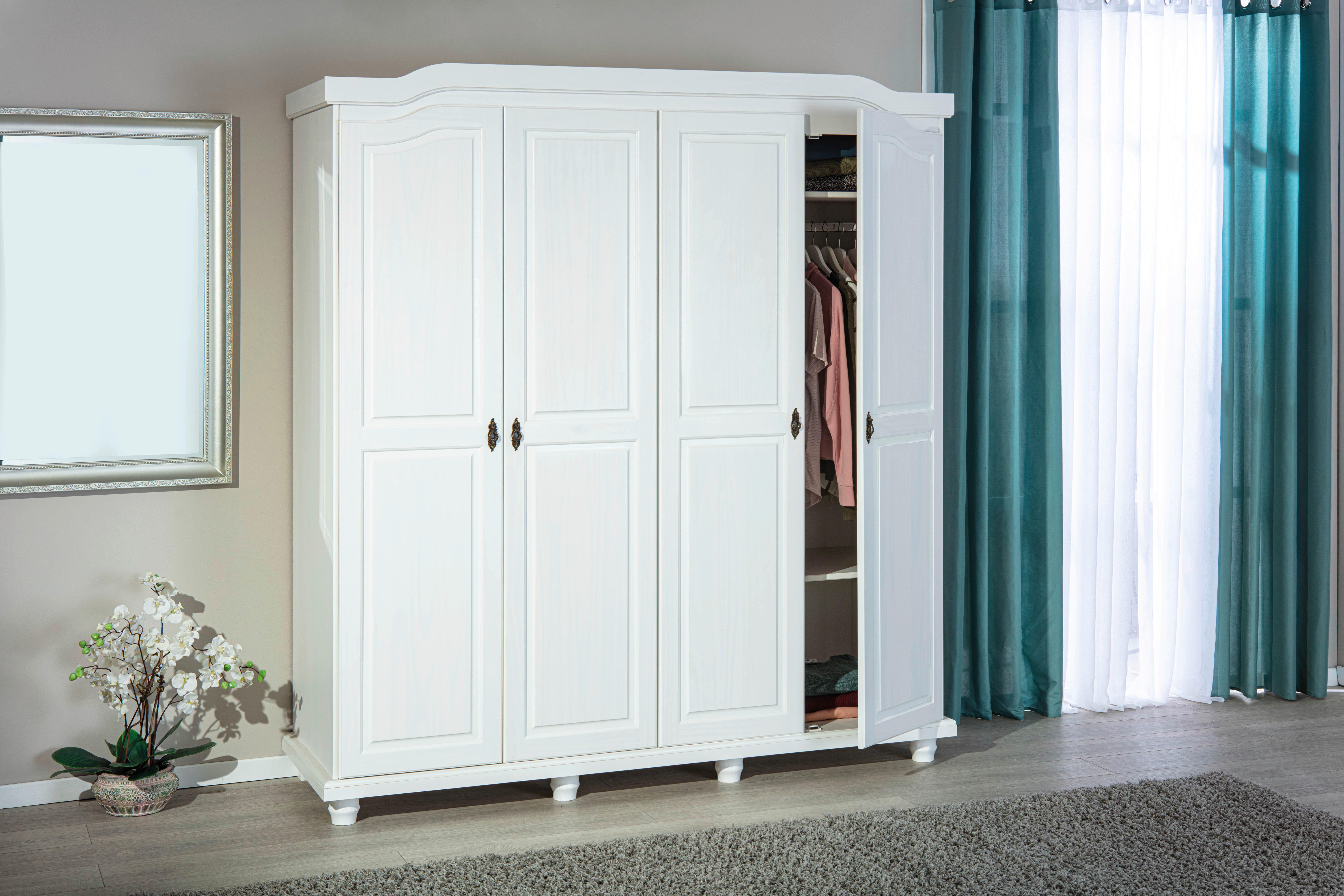 Kleiderschrank Isny weiß B/H/T: ca. 182x198x60 cm Isny - weiß (182,00/198,00/60,00cm) - Inter Link