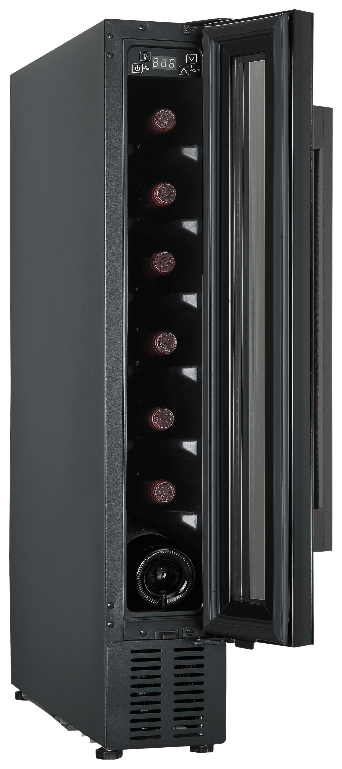 PKM Weintemperierschrank UWTS20-7G schwarz B/H/T: ca. 15x87x52,5 cm Weintemperierschrank UWTS20-7G - schwarz (15,00/87,00/52,50cm) - PKM