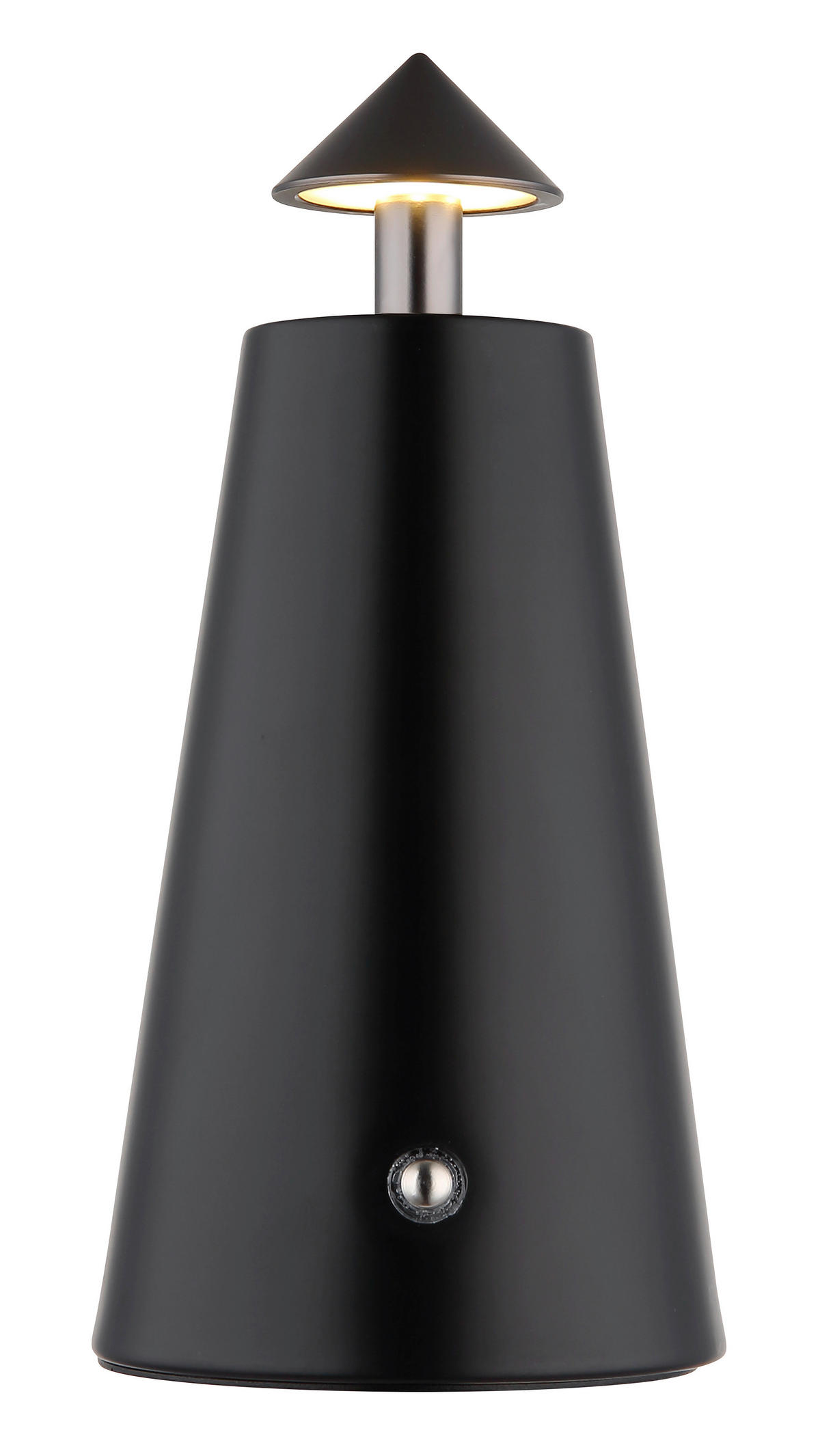 GLOBO LED-Tischleuchte mattschwarz Chrom Metall Kunststoff Stein H/D: ca. 19x9 cm 1 Brennstellen LIVA - Chrom/mattschwarz (9,00/19,00cm) - GLOBO