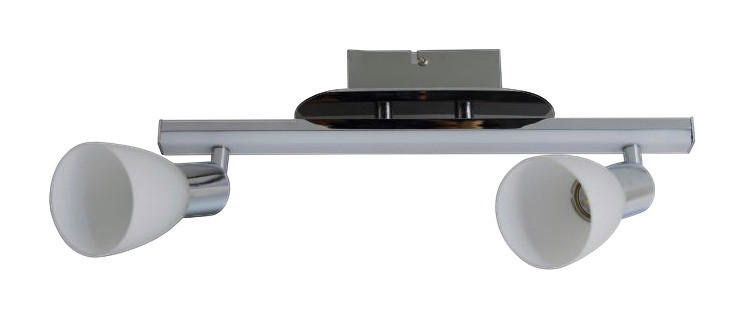 Näve Leuchten LED Deckenleuchte NV1233142 Chrom Metall Glas B/H/L: ca. 8x22x39 cm 2 Brennstellen Ibiza - Chrom (39,00/8,00/22,00cm) - Näve Leuchten