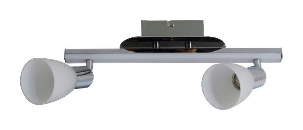 Näve Leuchten LED Deckenleuchte NV1233142 Chrom Metall Glas B/H/L: ca. 8x22x39 cm 2 Brennstellen Ibiza - Chrom (39,00/8,00/22,00cm) - Näve Leuchten