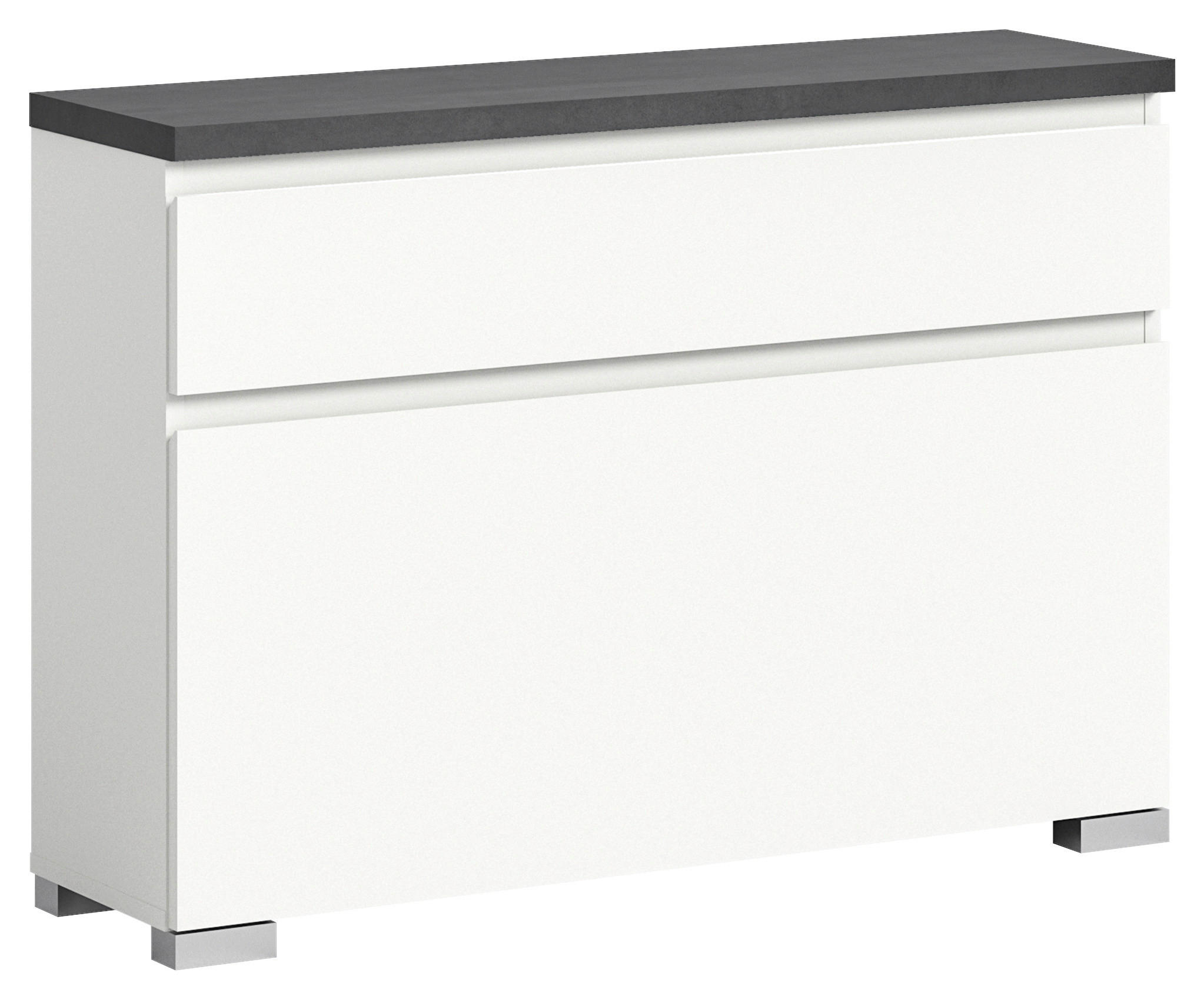 Schuhschrank Shoelove weiß grau B/H/T: ca. 95x67x27 cm Shoelove - weiß/grau (95,00/67,00/27,00cm) - xonox.home