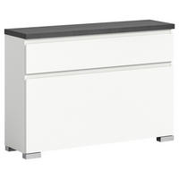 Schuhschrank Shoelove weiß grau B/H/T: ca. 95x67x27 cm Shoelove - weiß/grau (95,00/67,00/27,00cm) - xonox.home