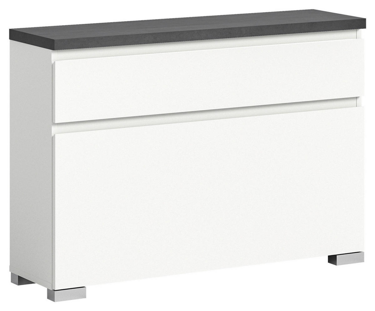 Schuhschrank Shoelove weiß grau B/H/T: ca. 95x67x27 cm Shoelove - weiß/grau (95,00/67,00/27,00cm) - xonox.home