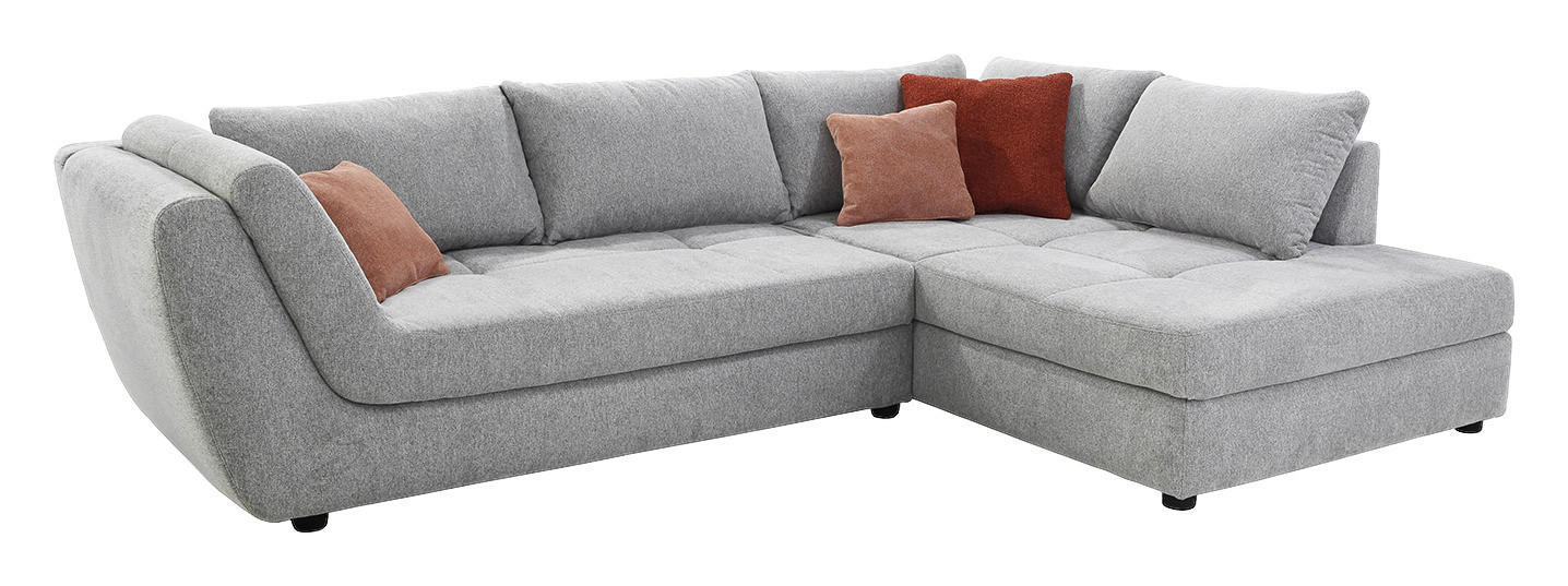 Polsterecke grau Microfaser B/H/T: ca. 321x92x219 cm Rascasse_Polsterecke - schwarz/grau (321,00/92,00/219,00cm)