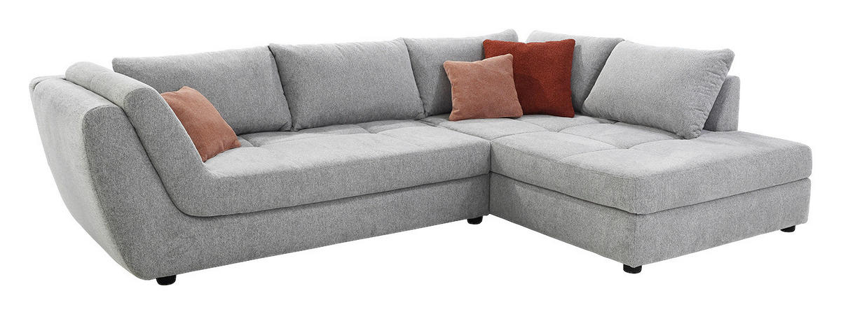 Polsterecke grau Microfaser B/H/T: ca. 321x92x219 cm Rascasse_Polsterecke - schwarz/grau (321,00/92,00/219,00cm)