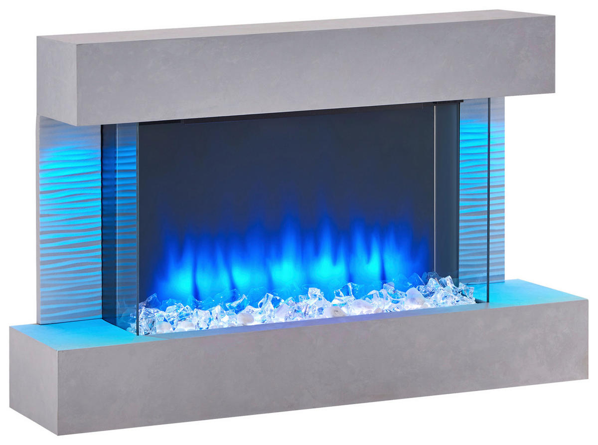 Balderia Wandkamin Elektrischer-Kamin Aidan grau MDF B/H/T: ca. 623x100x24 cm Elekt.-Kamin Aidan EF279A-MT279C-CG - grau (623,00/100,00/24,00cm) - Balderia