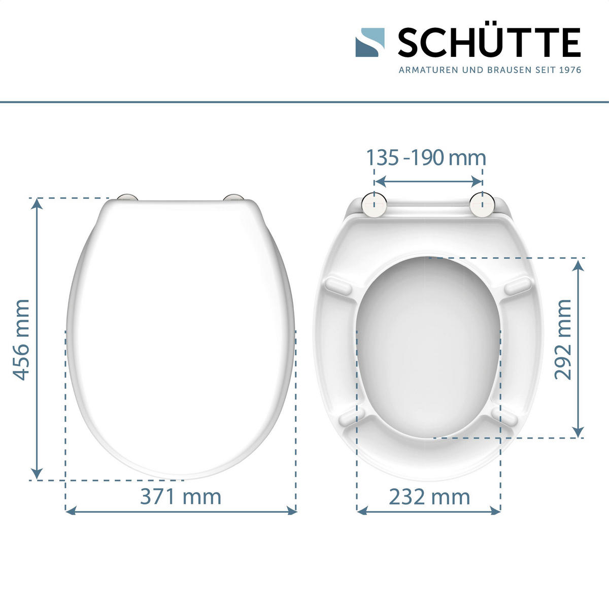 WC-Sitz WHITE weiß Duroplast B/H/T: ca. 37,1x5,5x45,6 cm WHITE - weiß (37,10/5,50/45,60cm) - SCHÜTTE