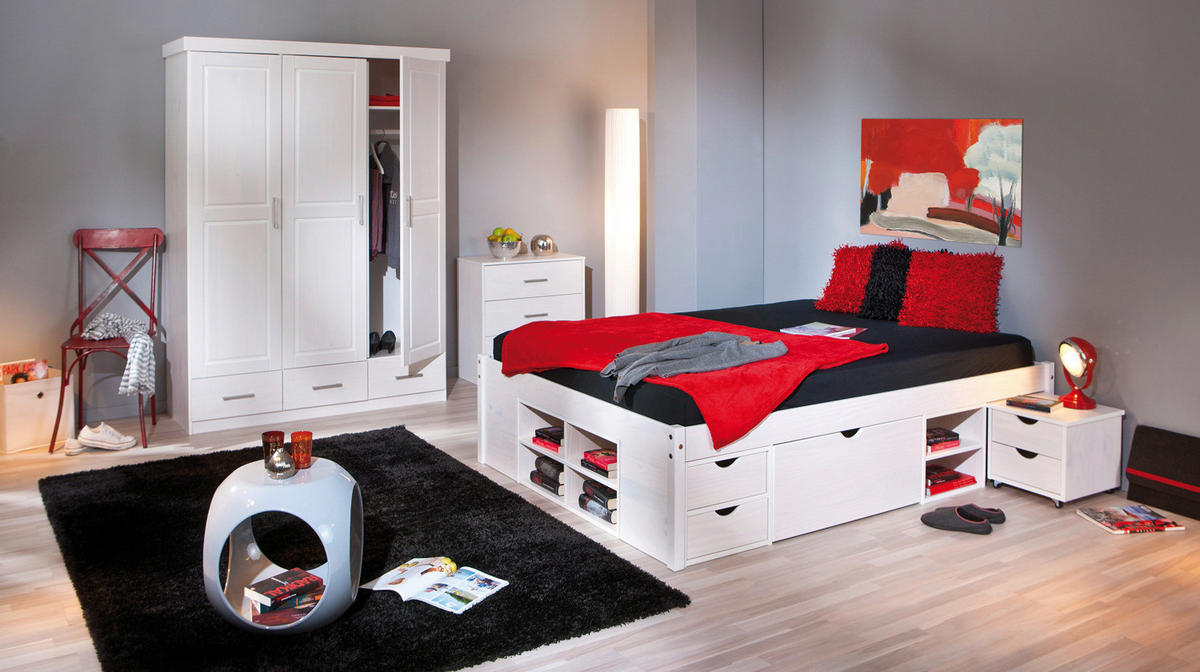 Funktionsbett Till weiß Liegefläche B/L: ca. 140x190 cm Till - weiß (146,00/47,50/199,00cm) - Inter Link