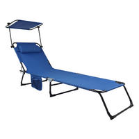 VCM Sonnenliege Bindox blau Stahl B/H/L: ca. 55x24x185 cm Bindox - blau (185,00/55,00/24,00cm) - VCM