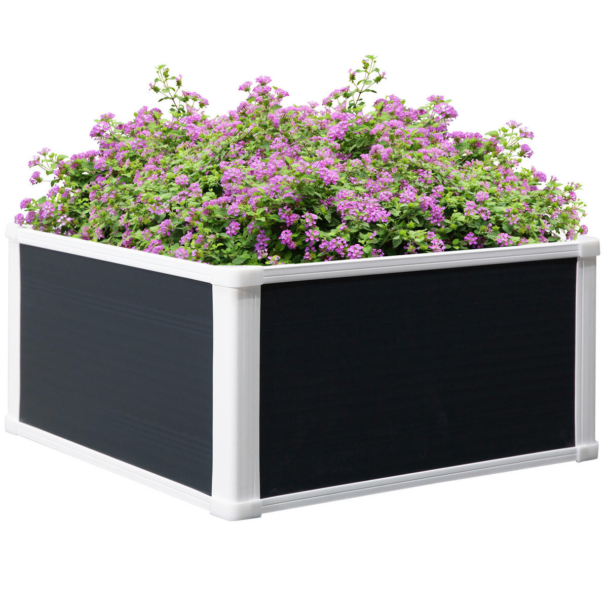 Outsunny Hochbeet grau B/H/L: ca. 60x30x60 cm Hochbeet - grau (60,00/60,00/30,00cm) - Outsunny
