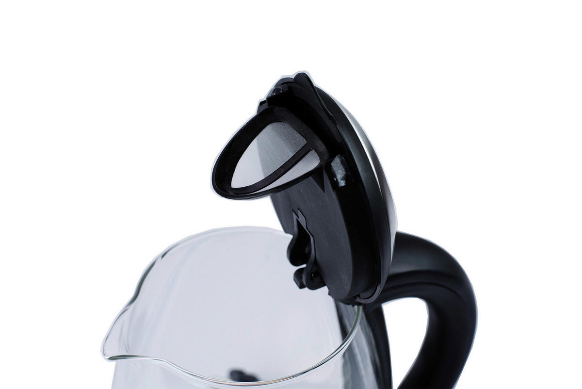 Elta Wasserkocher WK-2200.1 Edelstahl schwarz Glas ca. 1,8 l Wasserkocher - schwarz/Edelstahl (1,80l) - Elta