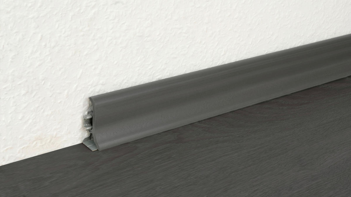 Sockelleiste L/B/H: ca. 250x1,9x4,8 cm pro Stück Sockelleiste 48x19x2500 KST grau - (250,00/1,90/4,80cm)