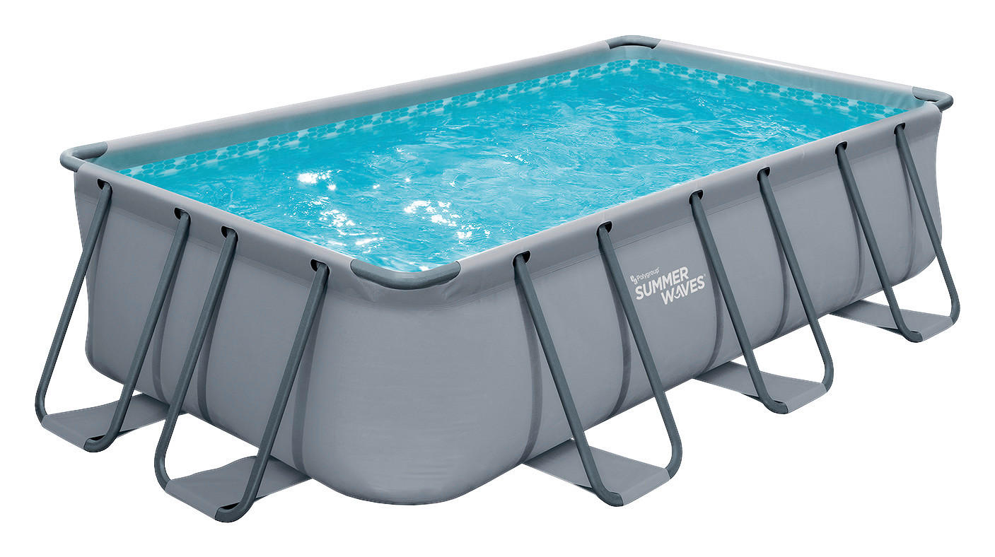 Summer Waves Poolset Elite B/H/L: ca. 200x100x400 cm Elite - grau (400,00/200,00/100,00cm) - Summer Waves