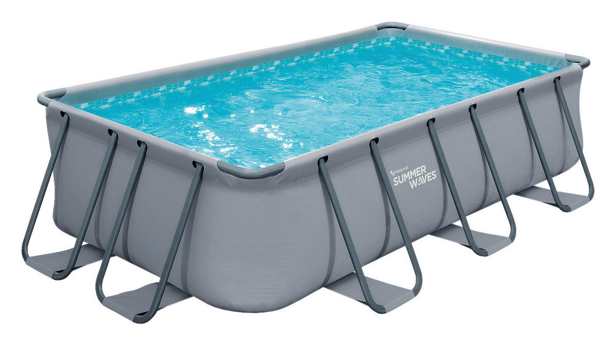 Summer Waves Poolset Elite B/H/L: ca. 200x100x400 cm Elite - grau (400,00/200,00/100,00cm) - Summer Waves