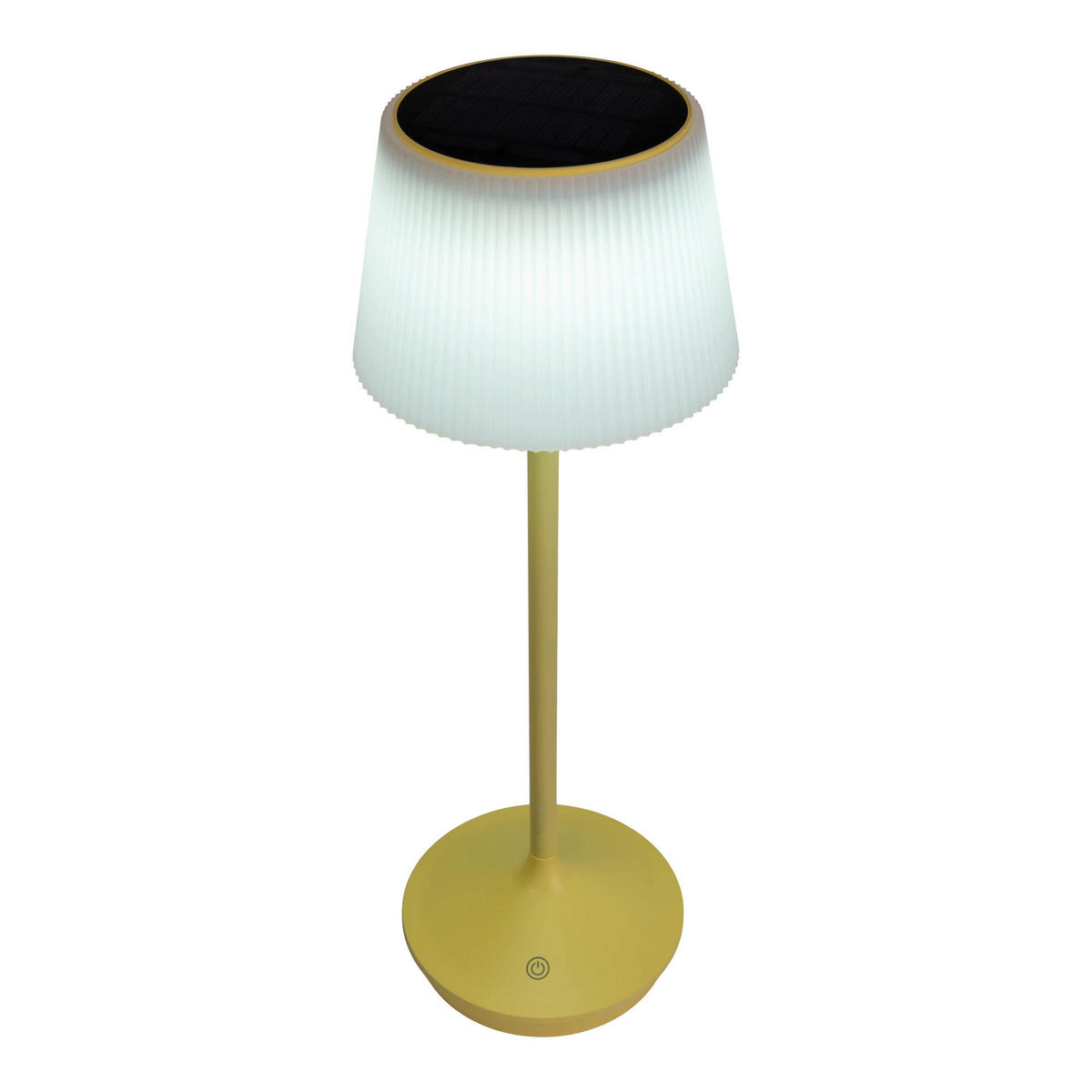 LED-Solar-Tischleuchte gelb Metall Kunststoff B/H/T/D: ca. 13x38x13x13 cm EMMI - gelb (13,00/38,00/13,00cm) - Näve Leuchten
