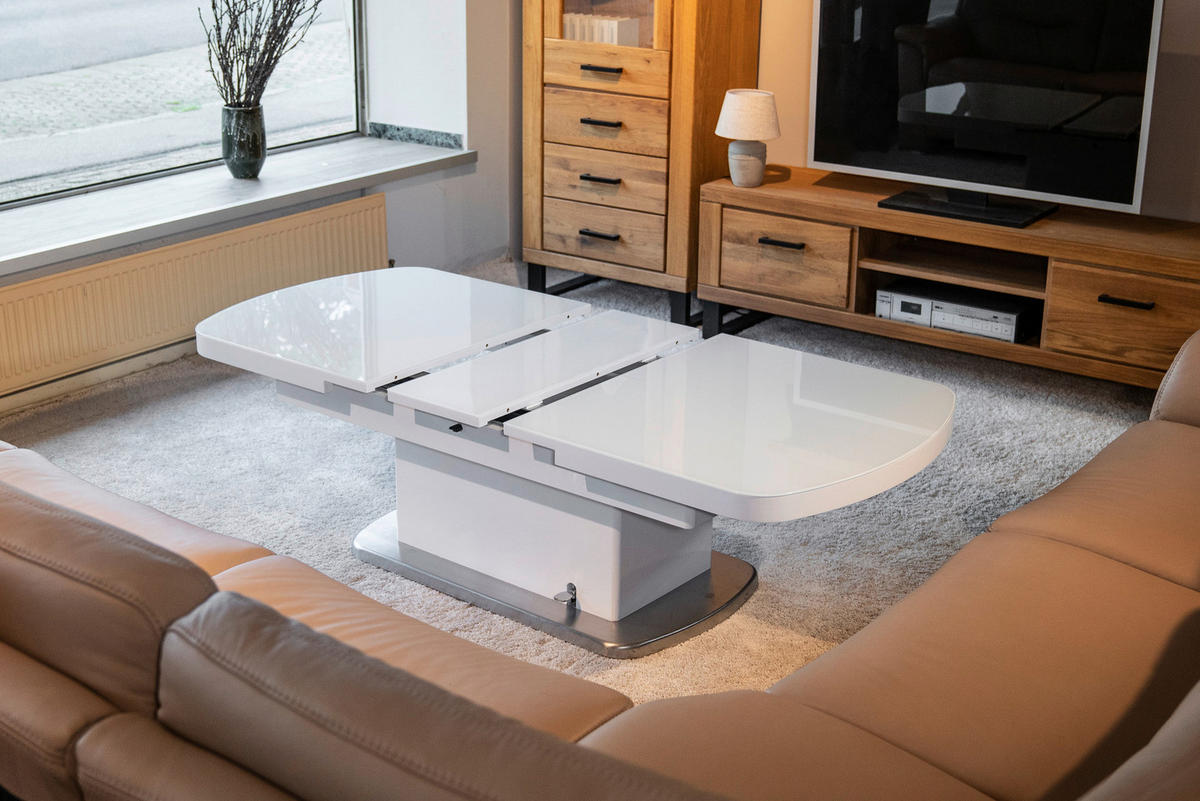 Couchtisch Levi weiß MDF B/H/T: ca. 135x50x75 cm Levi - weiß (135,00/50,00/75,00cm)