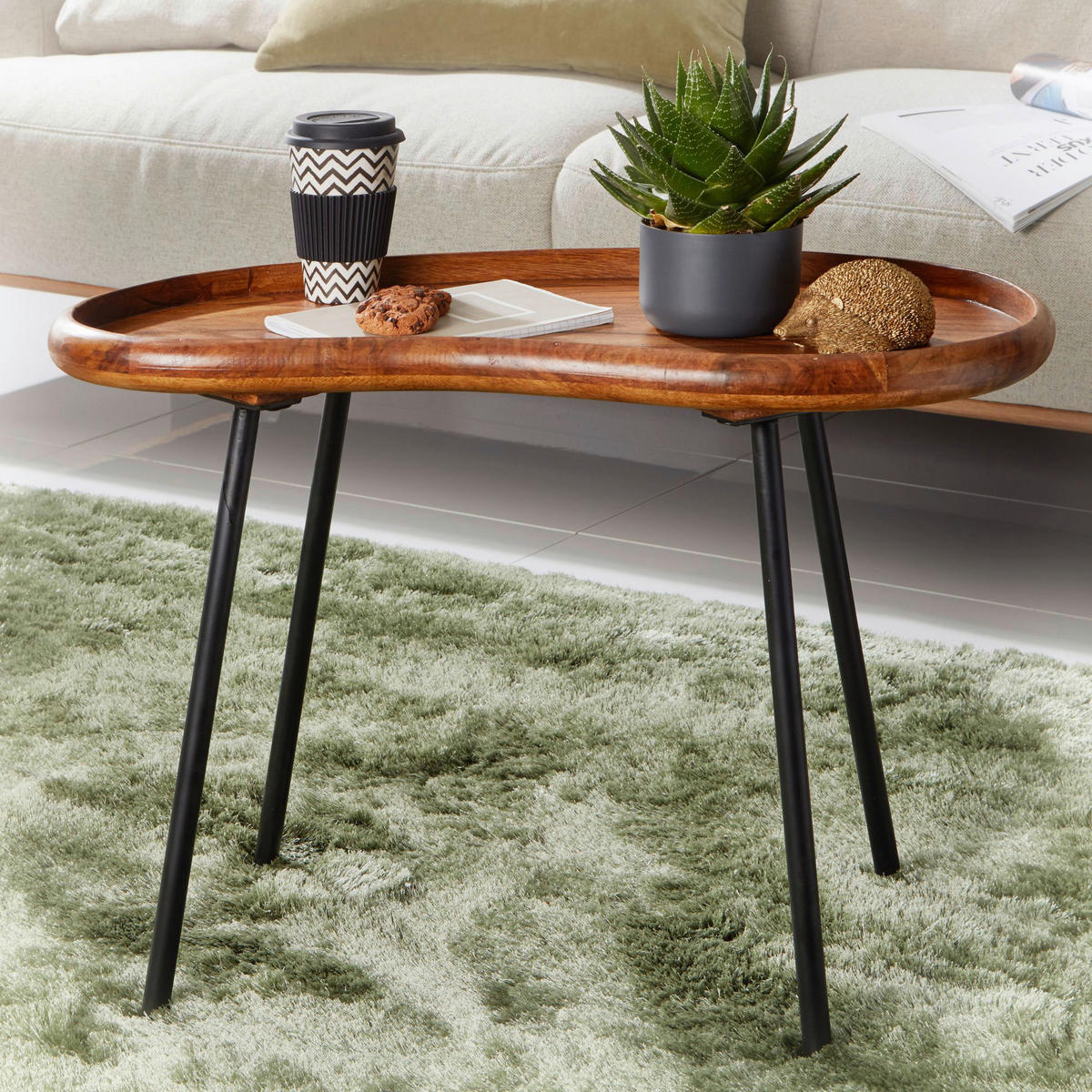 Couchtisch braun B/H/T: ca. 71x51x40 cm Couchtisch - braun (71,00/51,00/40,00cm) - Wohnling