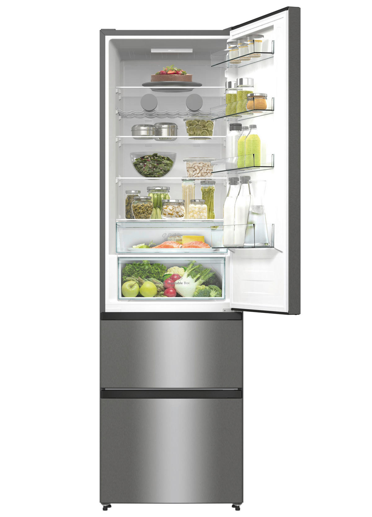 Hisense Kühl-/Gefrierkombination RM469N4ACD Silbergrau Kühl-Gefrierkombi RM469N4ACD - Silbergrau - Hisense