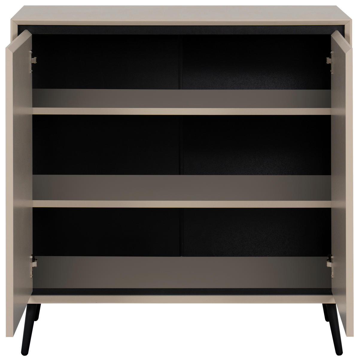 Kommode Arona sand schwarz B/H/T: ca. 90x90x38 cm Arona - sand/schwarz (90,00/90,00/38,00cm)