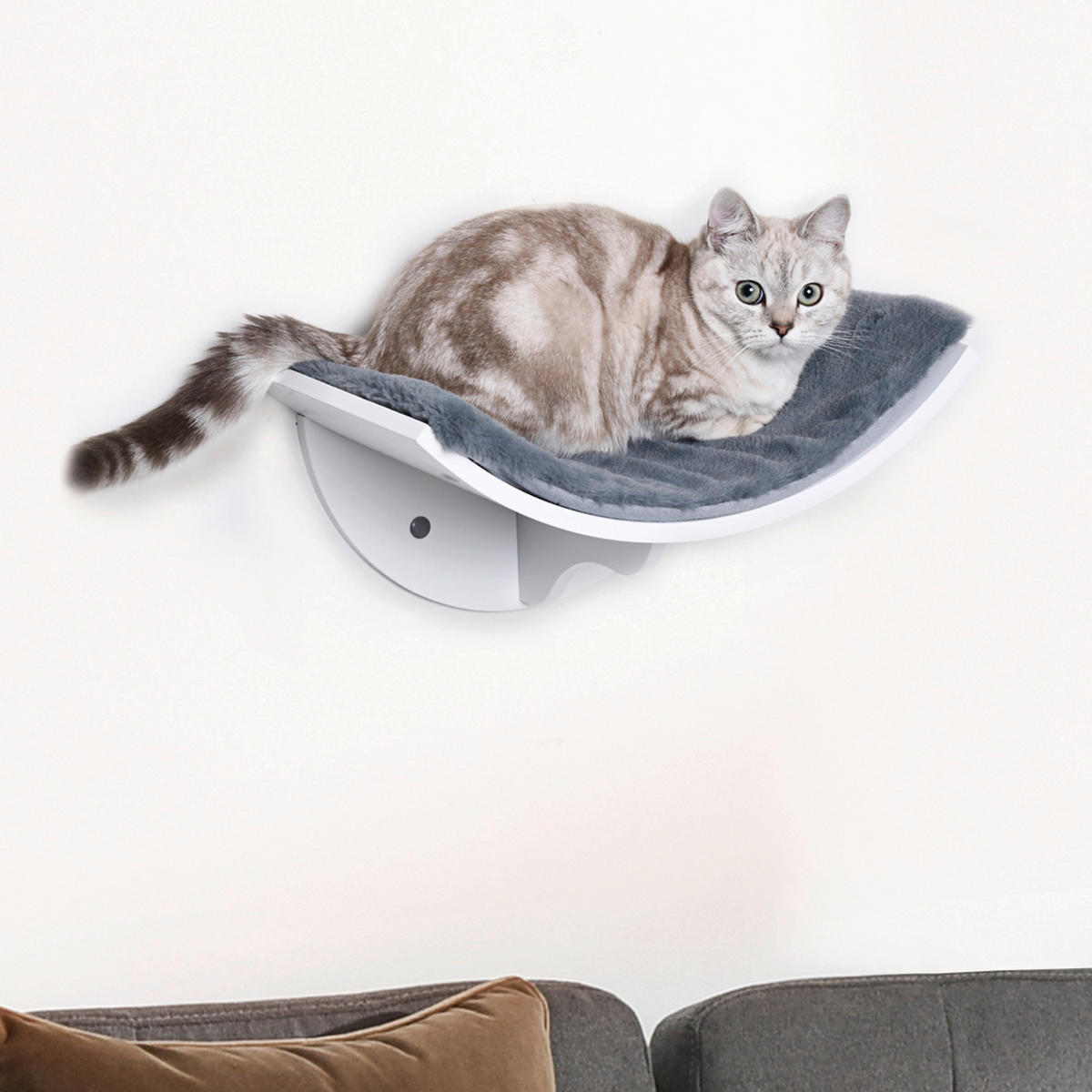 PawHut Katzenbett grau Polyester B/H/L: ca. 28x21x41 cm Katzenbett - grau (41,00/28,00/21,00cm) - PawHut