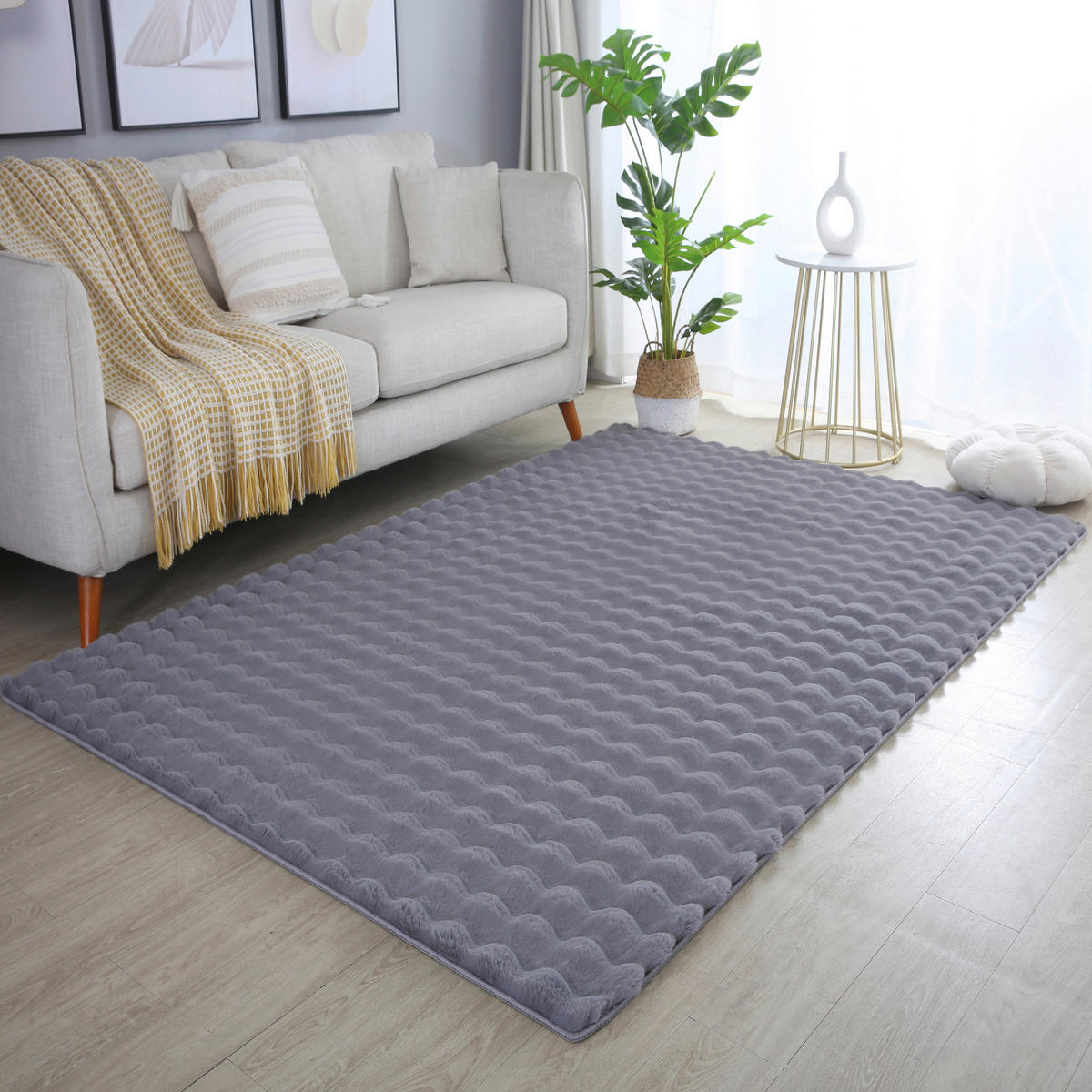 Ayyildiz Teppich AMBIANCE grau B/L: ca. 200x290 cm AMBIANCE - grau (200,00/290,00cm) - Ayyildiz