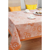 Abwaschbarer Tischbelag Blumen transparent B: ca. 140 cm Blumen - weiß/transparent (140,00cm)