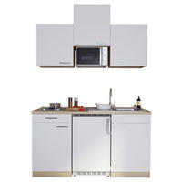 Respekta Singleküche Economy weiß matt B/H/T: ca. 150x200x60 cm Economy - Eiche/weiß (150,00/200,00/60,00cm) - Respekta