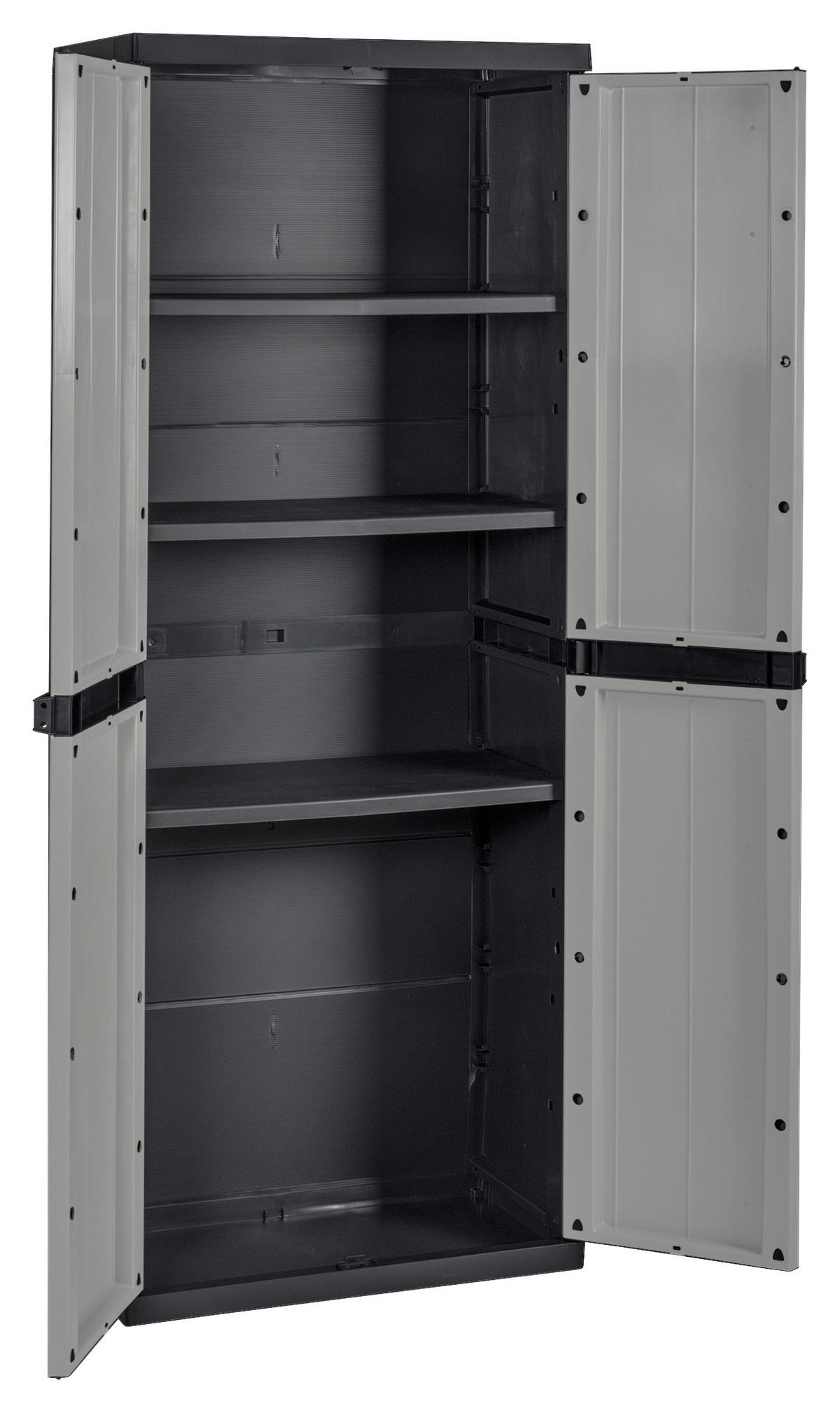 Toomax Kunststoffschrank grau B/H/T: ca. 64x165x37 cm Kunststoffschrank_Bios_Midi_hoch - schwarz/grau (64,00/165,00/37,00cm) - Toomax