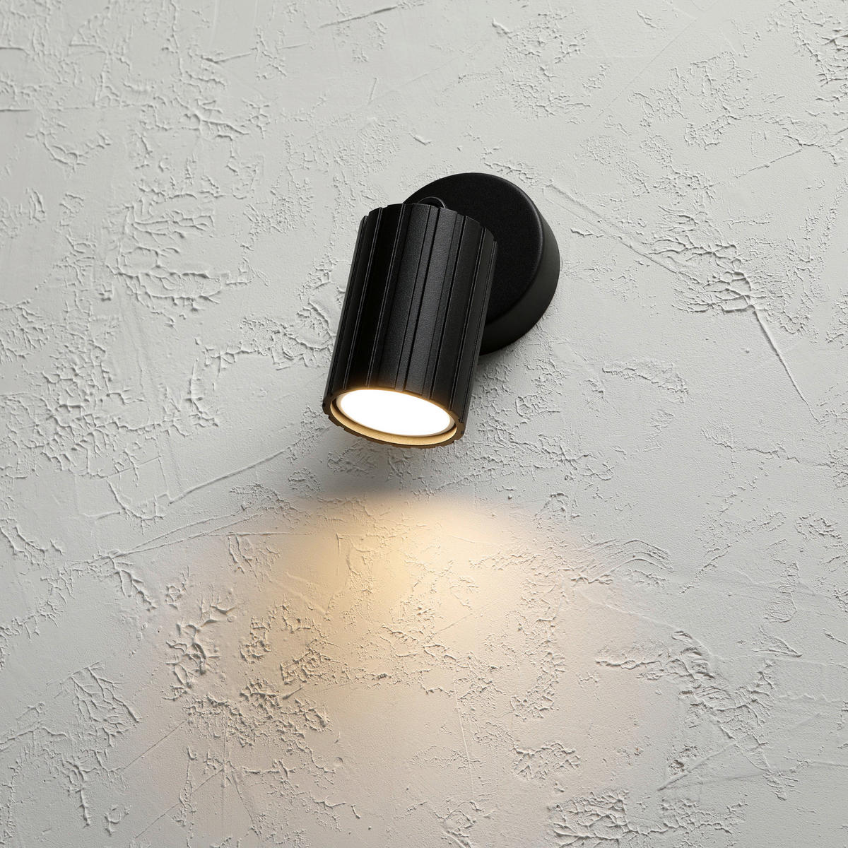 Lamkur Wandleuchte schwarz Stahl B/H/L: ca. 8x16x8 cm GU10 1 Brennstellen Prisma - schwarz (8,00/8,00/16,00cm) - Lamkur