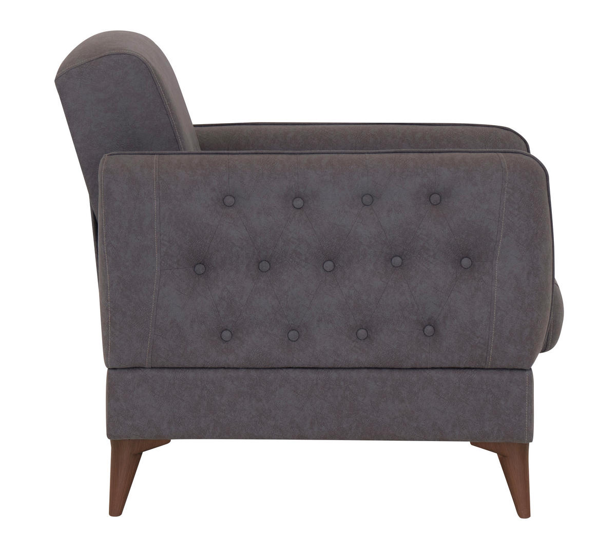 Sofa 3-2-1 Mislina blaugrau Microfaser Mislina - braun/blaugrau