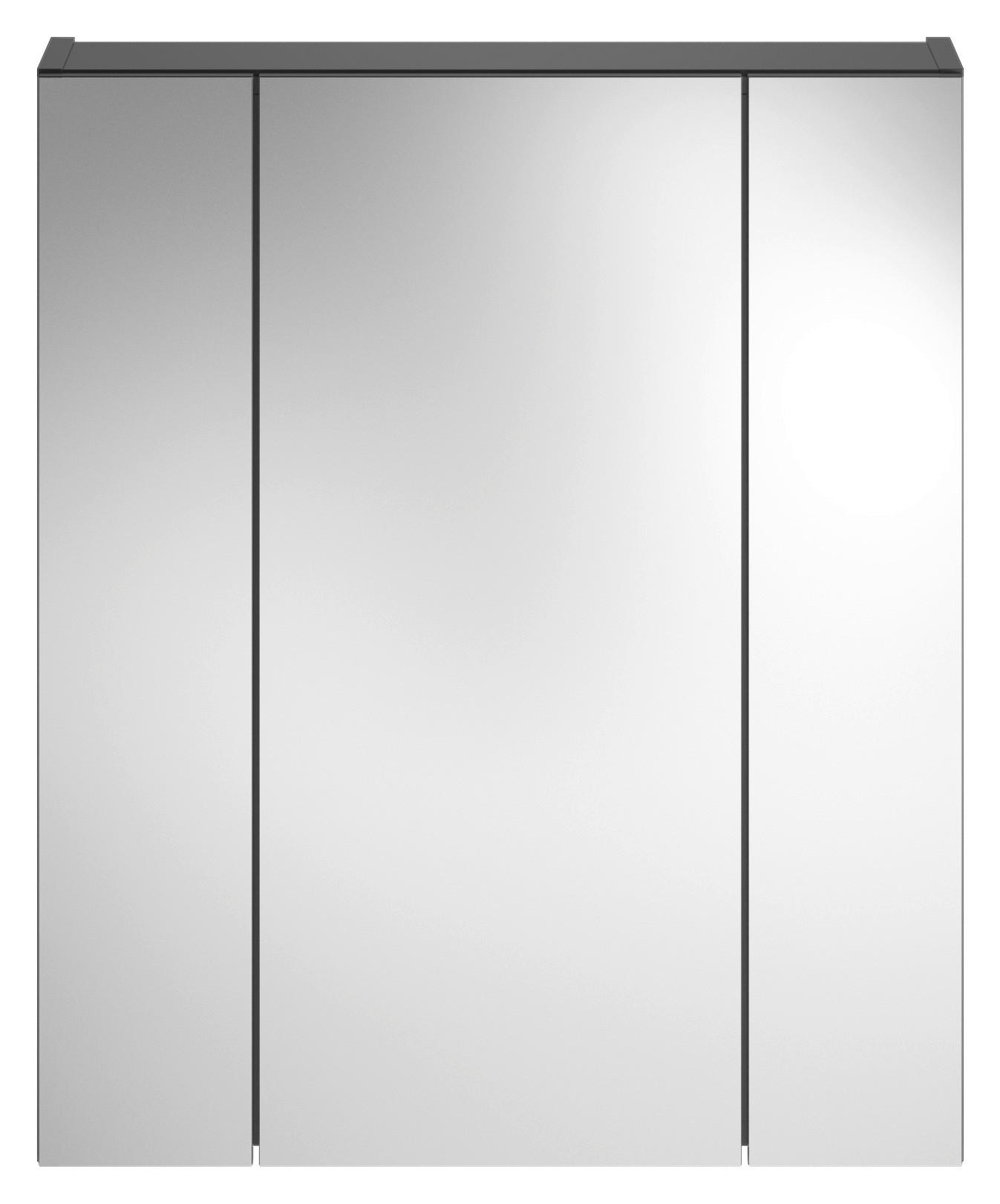 Badezimmer-Set LINUS schwarz schwarz Hochglanz B/H/T: ca. 60x182x34 cm LINUS - schwarz (60,00/182,00/34,00cm) - xonox.home