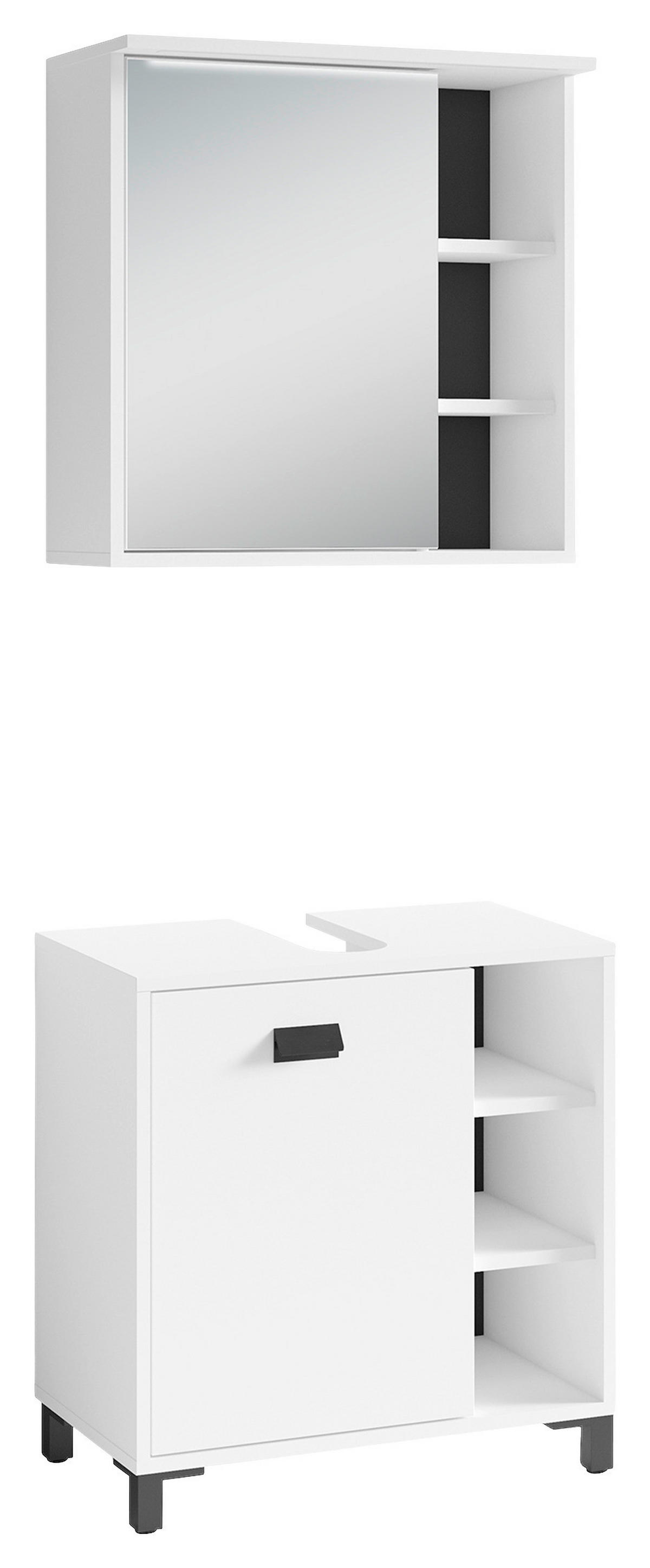 Badezimmer-Set WELLNESS, Set 2-tlg. weiß WELLNESS, Set 2-tlg. - weiß - byLIVING