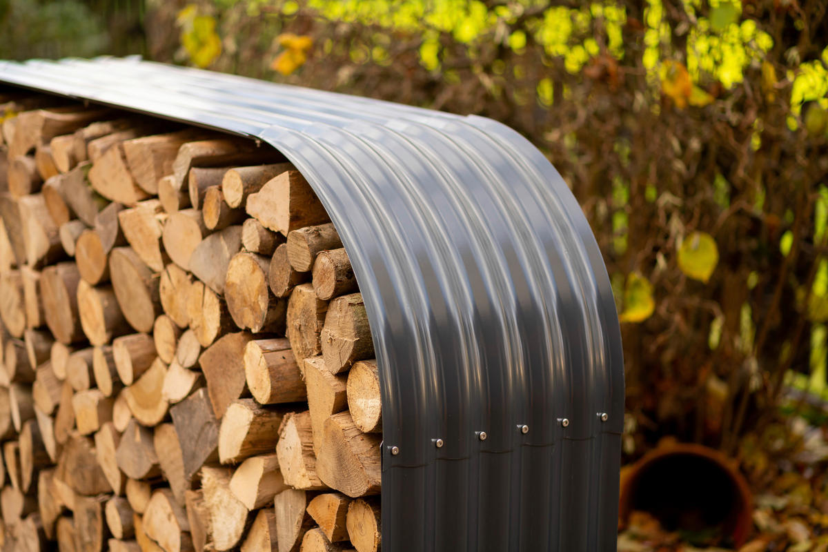 Westmann Kaminholzregal anthrazit B/H/L: ca. 46x111x212 cm Kaminholzregal - anthrazit (212,00/46,00/111,00cm) - Westmann