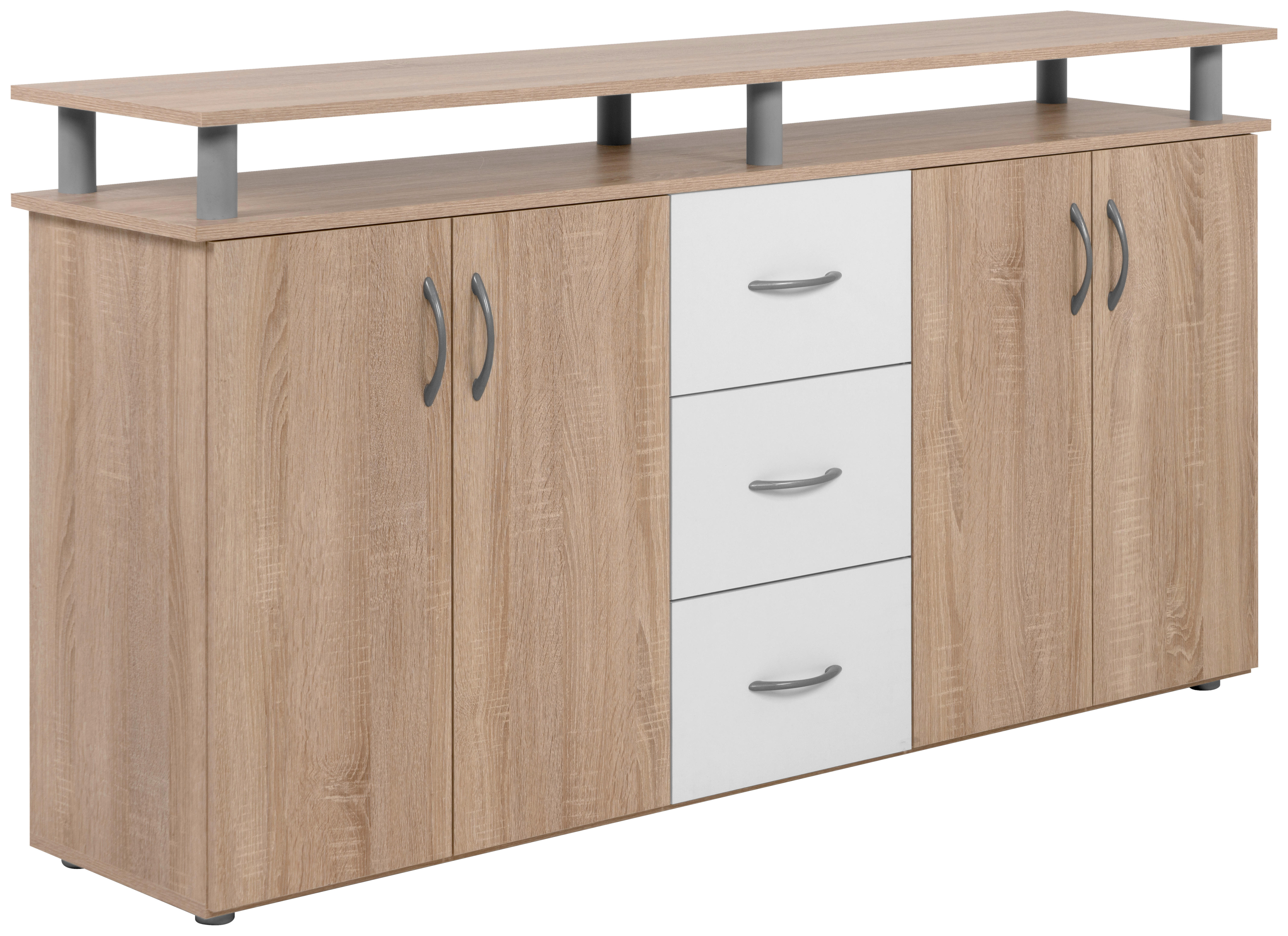 Megakommode Nevada Eiche Sonoma Nachbildung B/H/T: ca. 155x84x35 cm Nevada - Eiche (155,00/84,00/35,00cm)