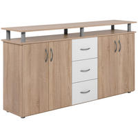 Megakommode Nevada Eiche Sonoma Nachbildung B/H/T: ca. 155x84x35 cm Nevada - Eiche (155,00/84,00/35,00cm)