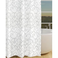Duschvorhang Polyethylen (recycelt) B/L: ca. 180x200 cm Duschvorhang_Heart - (180,00/200,00cm) - Acus