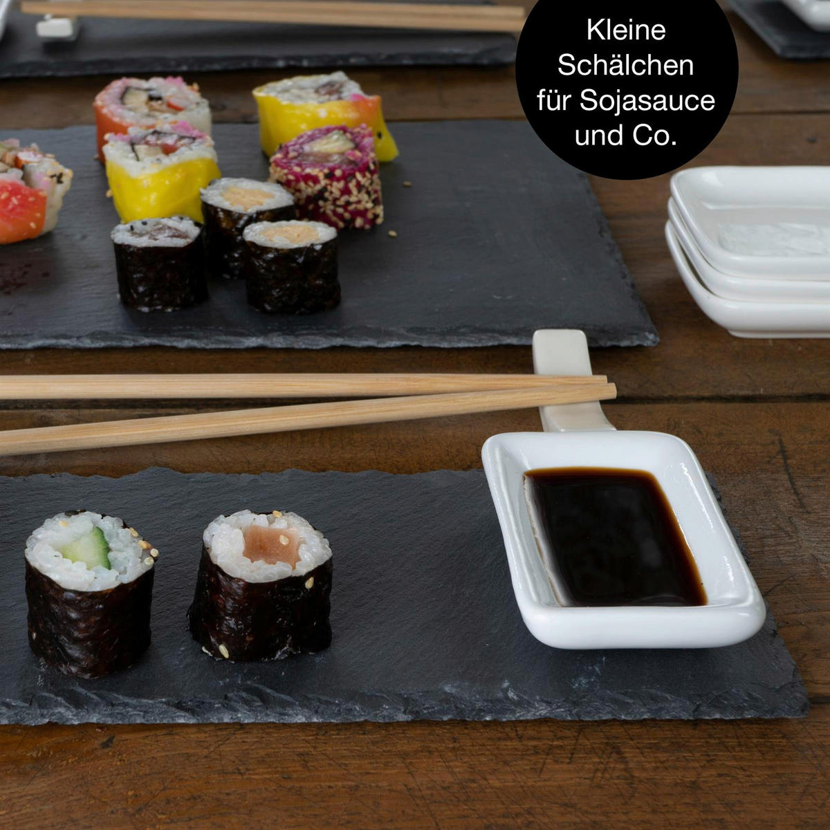 Moritz & Moritz Sushi-Set weiß Porzellan Sushiset_22tlg. - weiß - Moritz & Moritz
