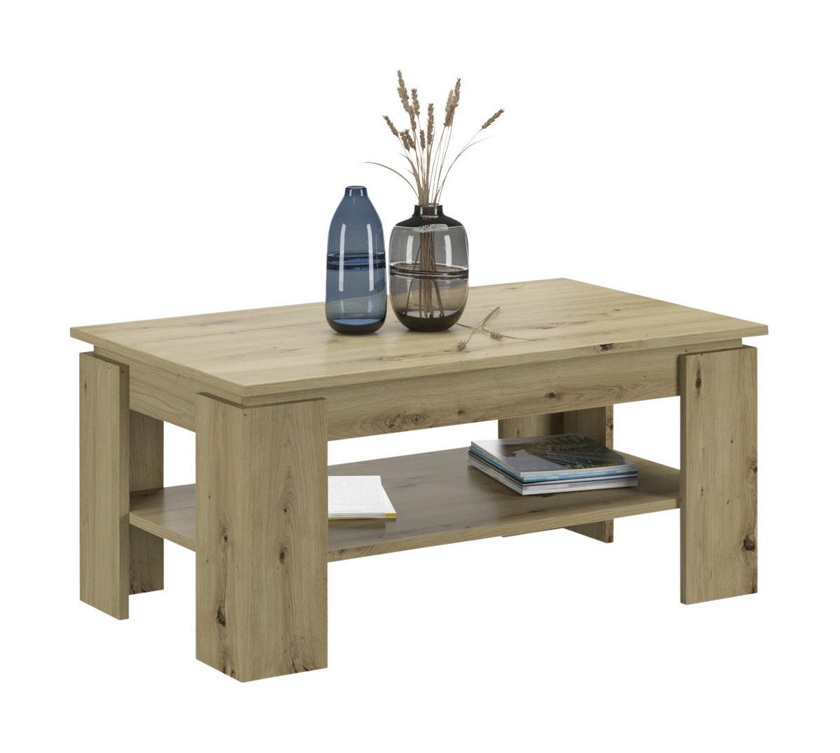 Couchtisch Titan Eiche Artisan Nachbildung B/H/T: ca. 100x45x60 cm Titan - Eiche (100,00/45,00/60,00cm) - xonox.home
