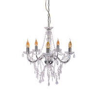 Näve Leuchten Pendelleuchte 8009342 Chrom Metall Kunststoff B/H/T: ca. 52x85x52 cm E14 5 Brennstellen Cecilia - Chrom (52,00/85,00/52,00cm) - Näve Leuchten