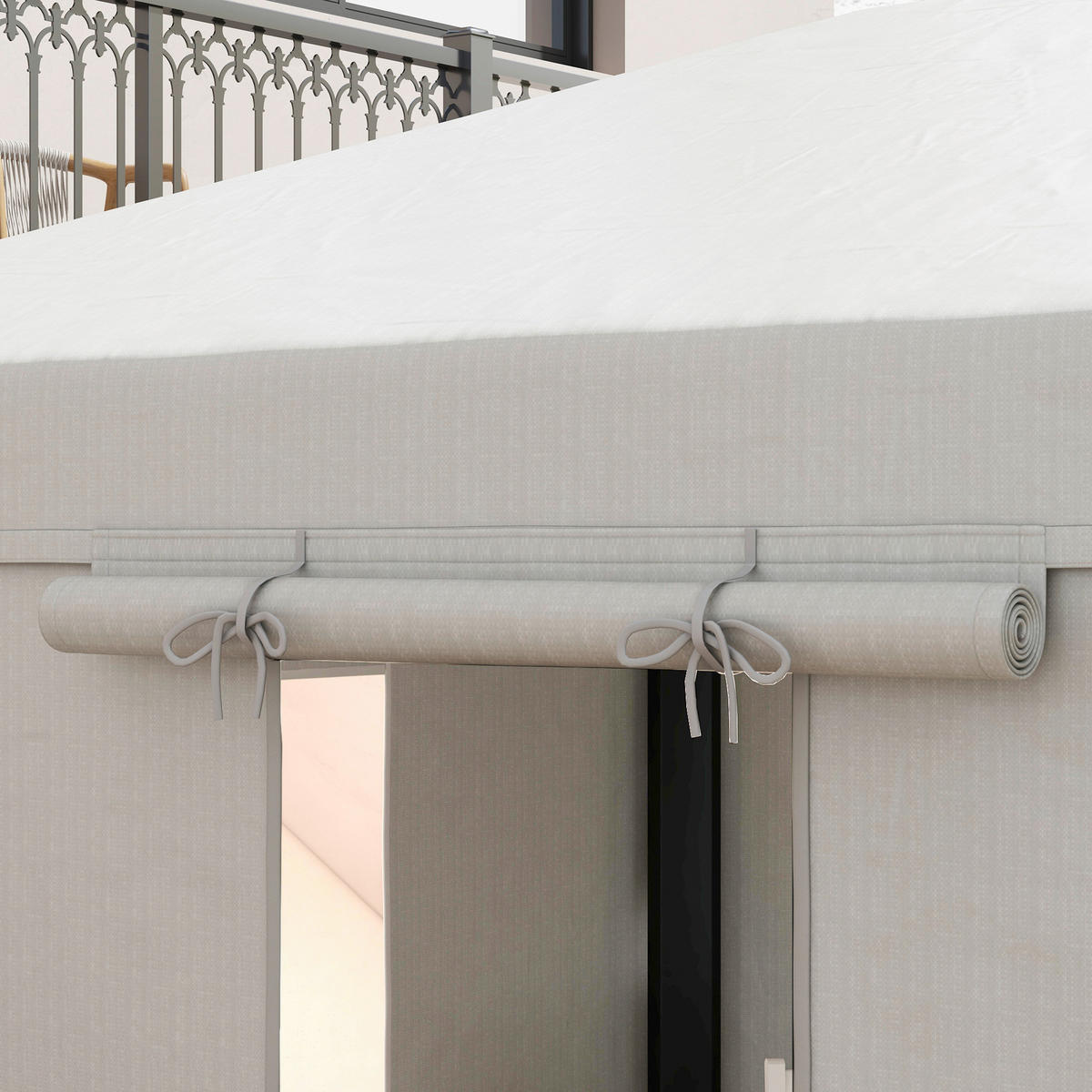 Outsunny Pavillon-Abdeckung 3,6x3m weiß Kunststoff B/H/L: ca. 300x270x360 cm Pavillon-Abdeckung 3,6x3m - weiß (360,00/300,00/270,00cm) - Outsunny