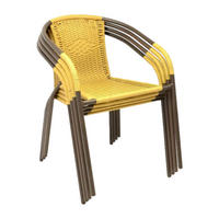 VCM Bistrostuhl 2er Set gelb Stahl B/H/T: ca. 53x73x60 cm 2er Set - gelb (53,00/73,00/60,00cm) - VCM