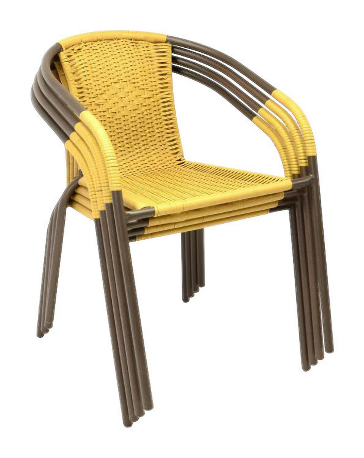 VCM Bistrostuhl 2er Set gelb Stahl B/H/T: ca. 53x73x60 cm 2er Set - gelb (53,00/73,00/60,00cm) - VCM