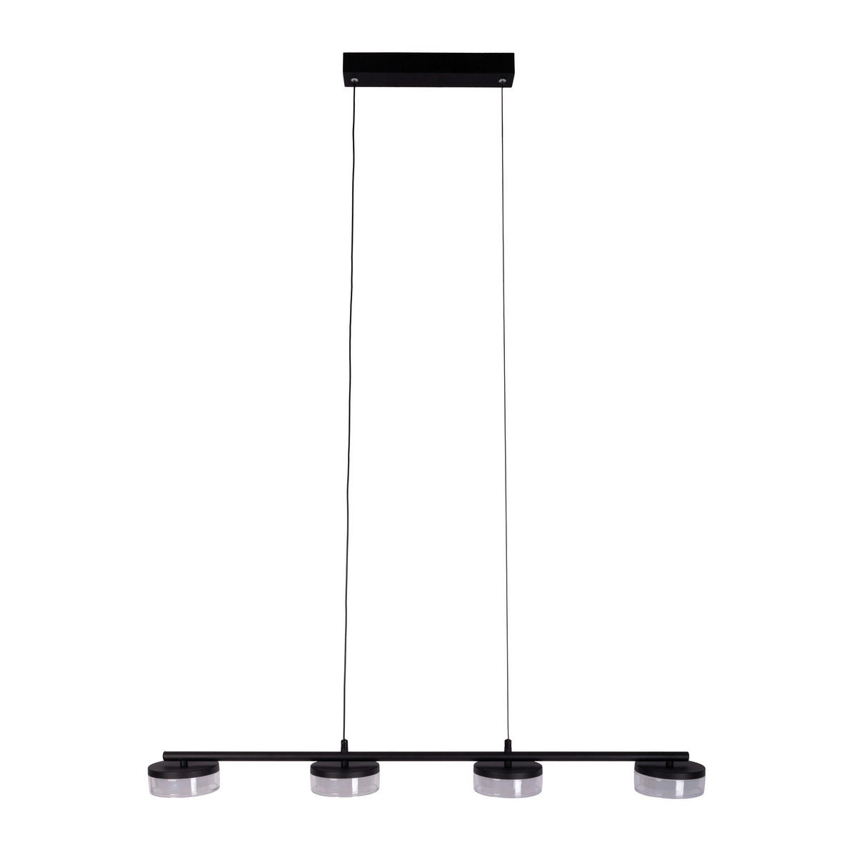 Näve Leuchten Pendelleuchte 7096522 schwarz Metall Kunststoff B/H/T: ca. 12x150x96 cm null 4 Brennstellen Cimo - schwarz (12,00/150,00/96,00cm) - Näve Leuchten