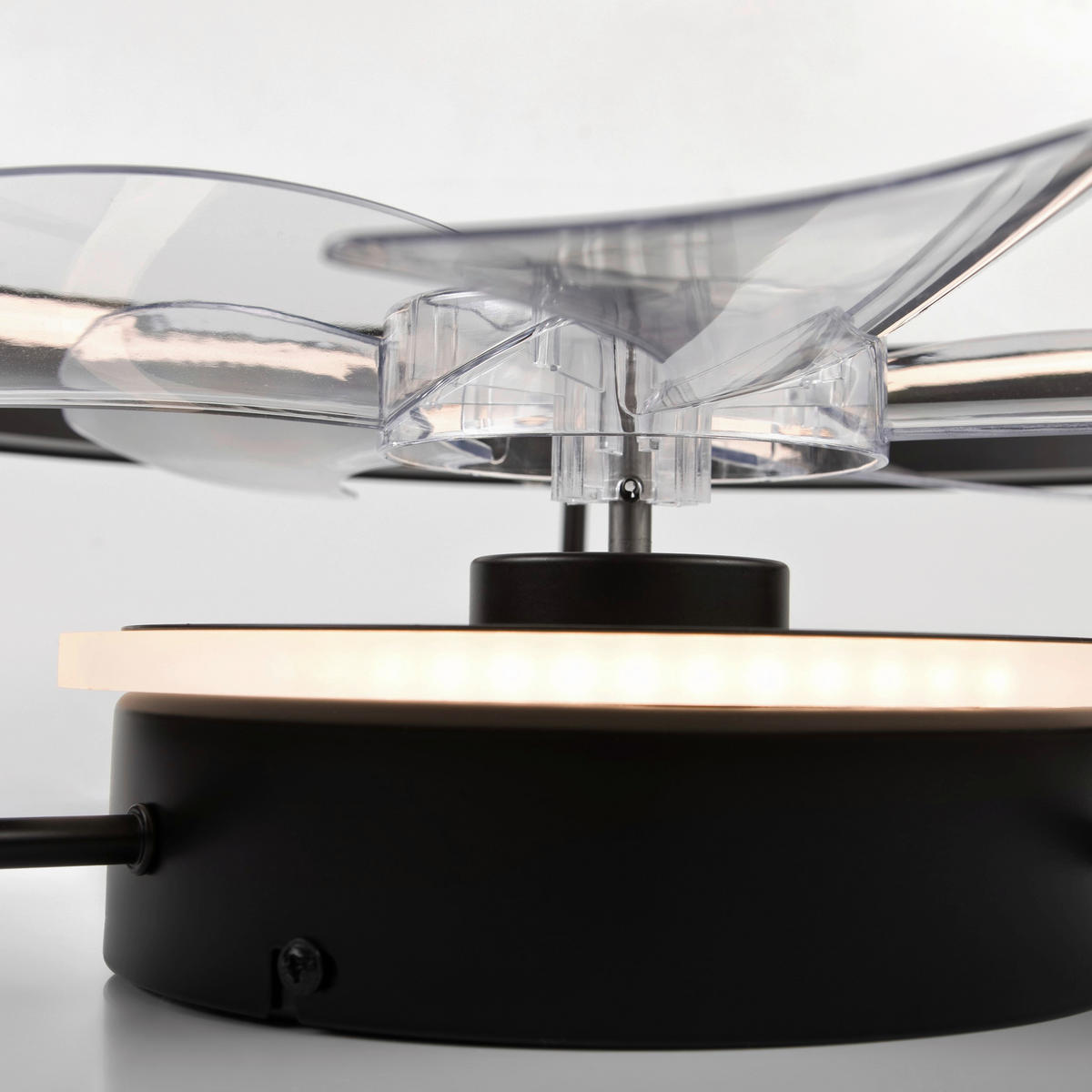 Lamkur LED-Deckenventilator FALCO 49892 schwarz H/L: ca. 17x50 cm max. 40 W Falco - schwarz (50,00cm) - Lamkur