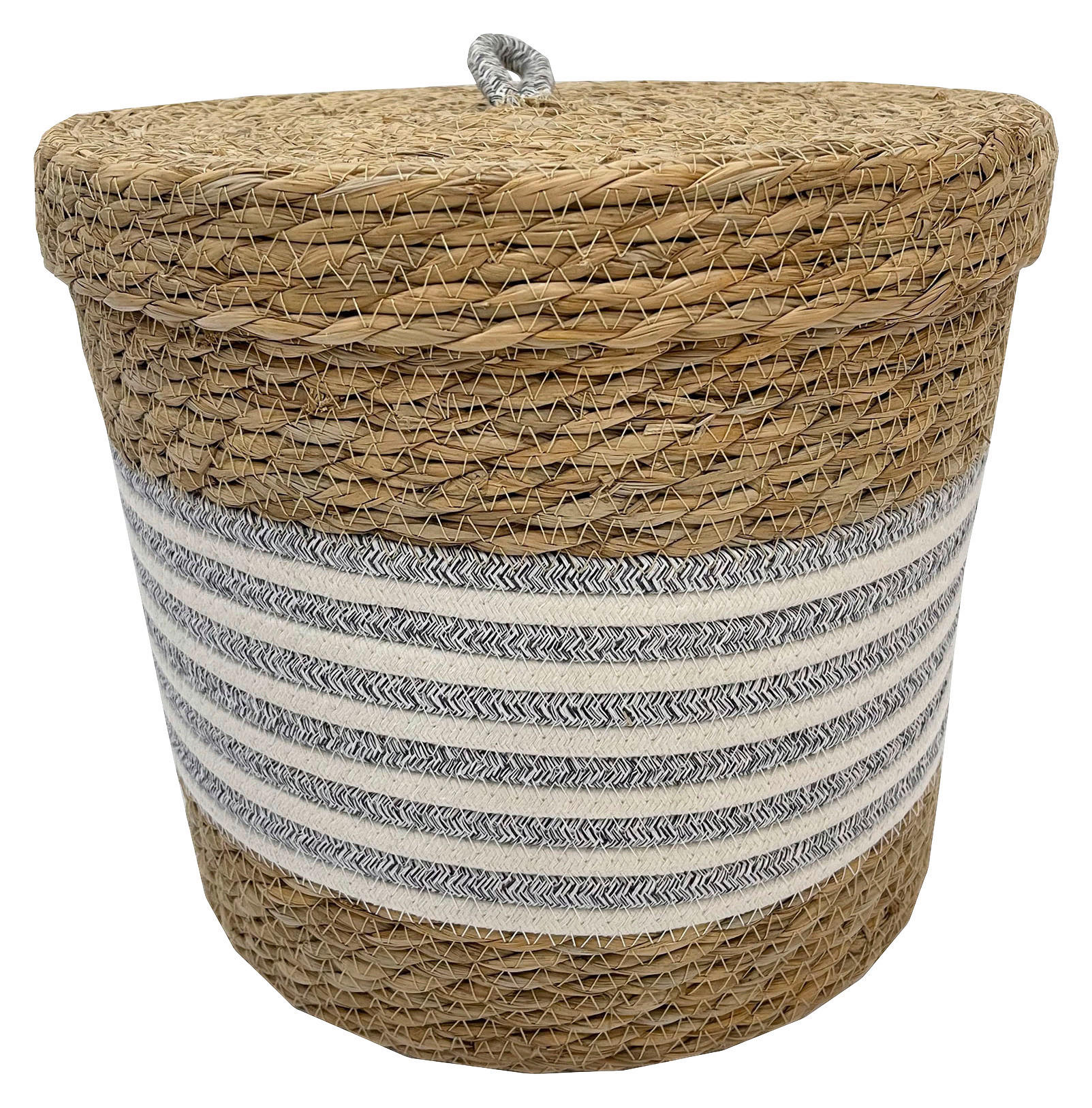 POCOline Korb natur Baumwolle H/D: ca. 29x32 cm Korb_Kerstin_M - weiß/natur (32,00/29,00cm) - POCOline